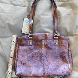 NWT Patricia Nash Poppy Tote Signature Map  New!